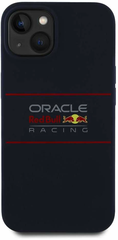 Red Bull Raudona Bull Raudona Bull RBHMP14S24SIHSRV Apple iPhone 14 6.1″ kietas dėklas navy Silicone Horizontal Logo MagSafe