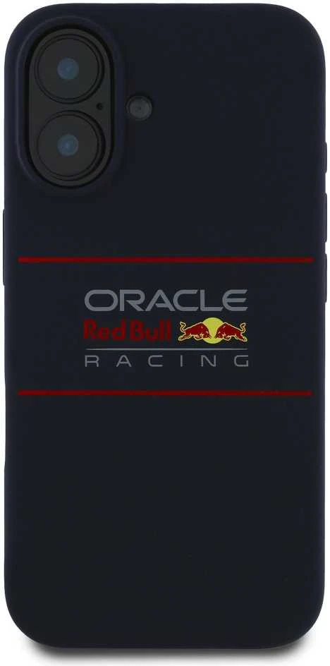Red Bull Raudona Bull Raudonas BULL dėklas skirtas Apple iPhone 16 compatible skirtas MagSafe RBHMP16S24SIHSRV (Silicone Horizontal Centered Logo) mėlynos spalvos