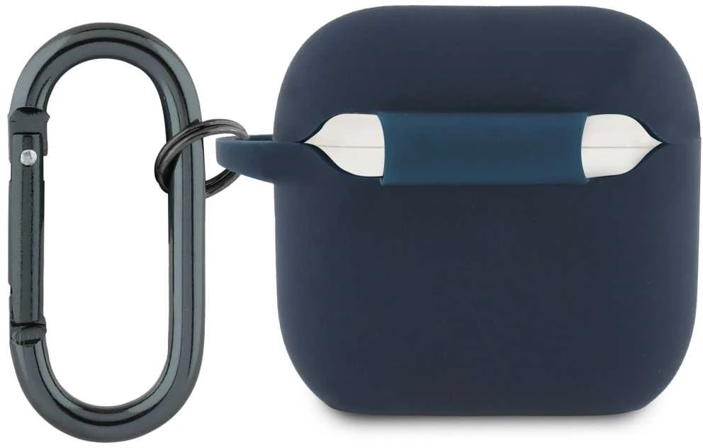 Dėklas Red Bull Raudona Bull Raudona Bull Silicone Logo & Lines AirPods 4 mėlynos spalvos