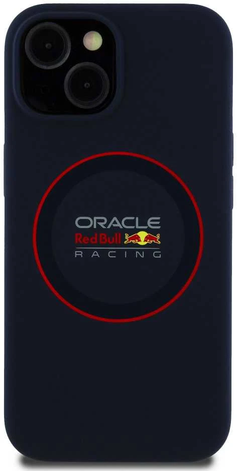 Red Bull Raudona Bull Raudona Bull RBHMP14S24SIILVR Apple iPhone 14 6.1″ kietas dėklas navy Silicone Raudona Ring MagSafe