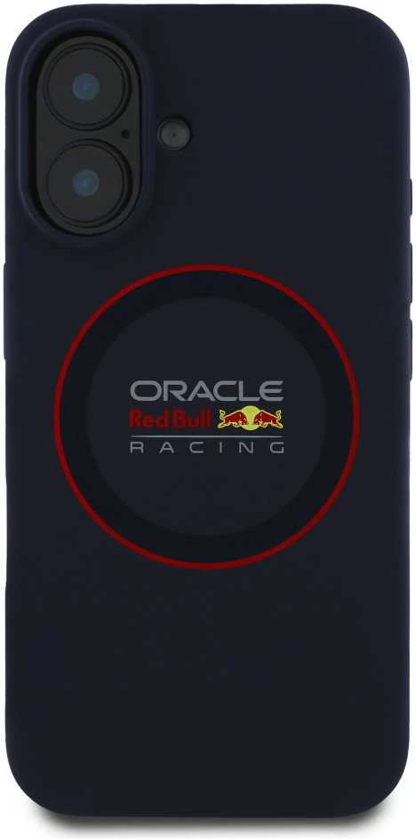 Red Bull Raudona Bull Raudonas BULL dėklas skirtas Apple iPhone 16 Plus compatible with MagSafe RBHMP16M24SIILVR (Silicone red Ring) mėlynos spalvos