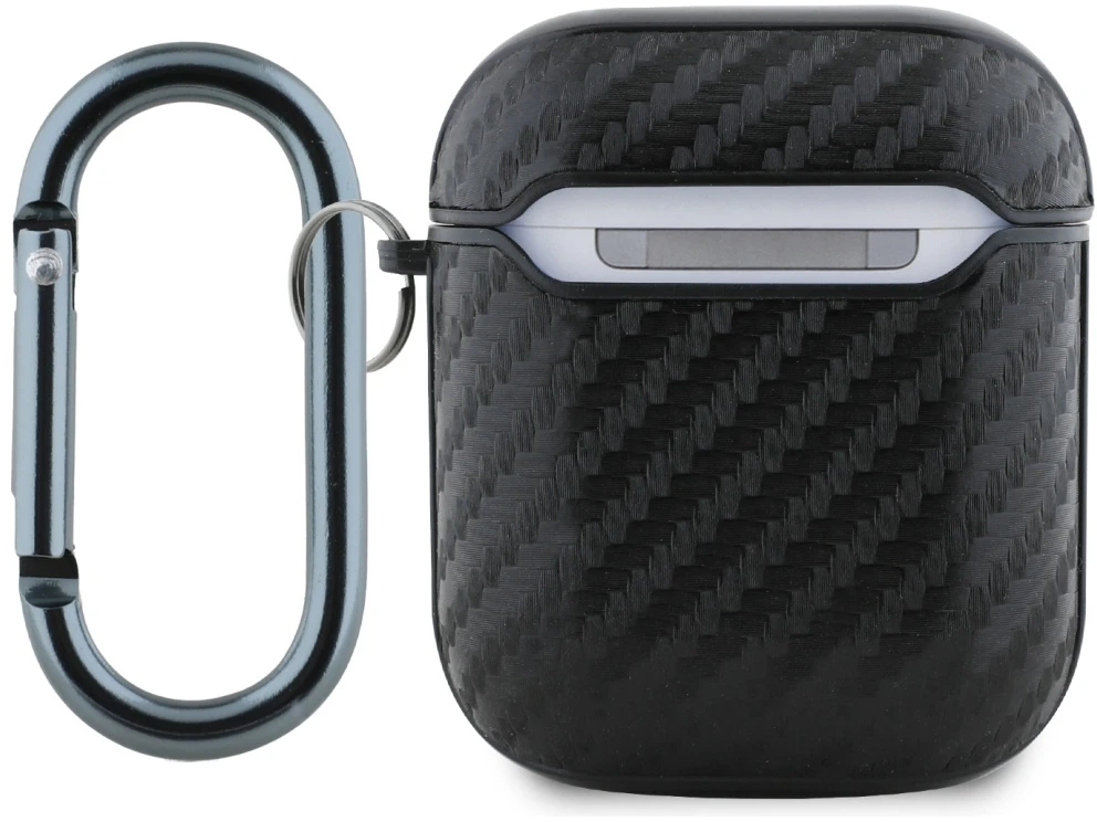 Red Bull Raudona Bull Dėklas Raudona Bull PU Carbon Logo skirtas AirPods 1/2 juodos spalvos