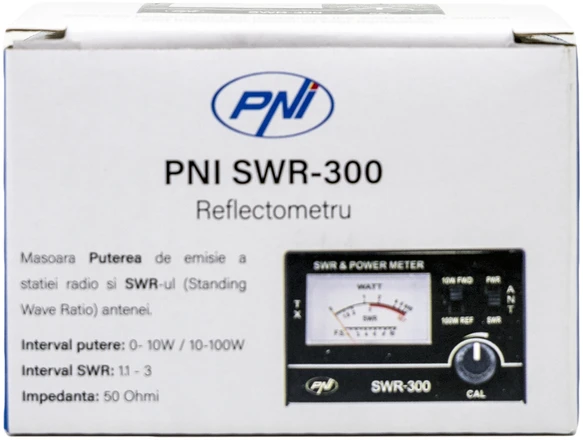 Reflektometras PNI SWR-300 PWR-SWR matuoklis, skirtas radijo antenų SWR matavimui 26-30 MHz dažnių diapazone ir CB radijo stoties galiai matuoti