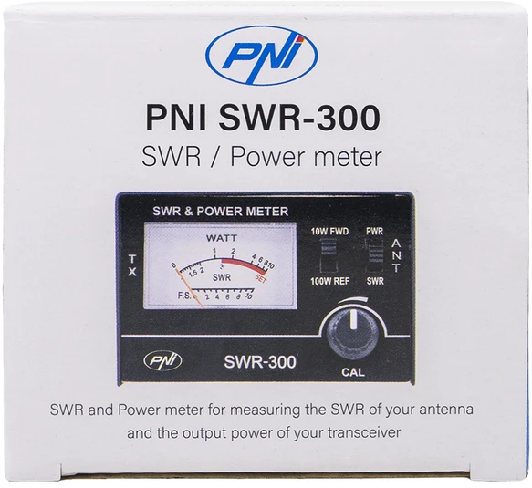 Reflektometras PNI SWR-300 PWR-SWR matuoklis, skirtas radijo antenų SWR matavimui 26-30 MHz dažnių diapazone ir CB radijo stoties galiai matuoti