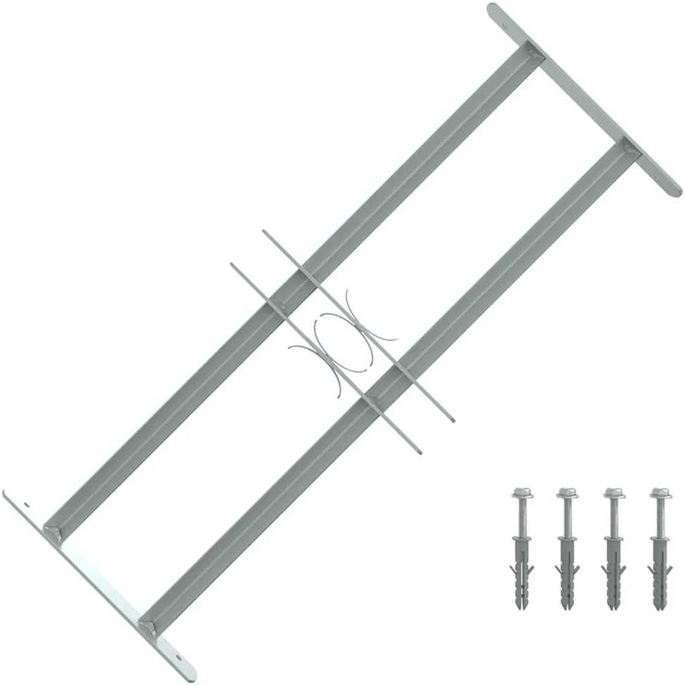 Reguliuojama apsauginė grotelė langams su 2 skersiniais, 500-650mm