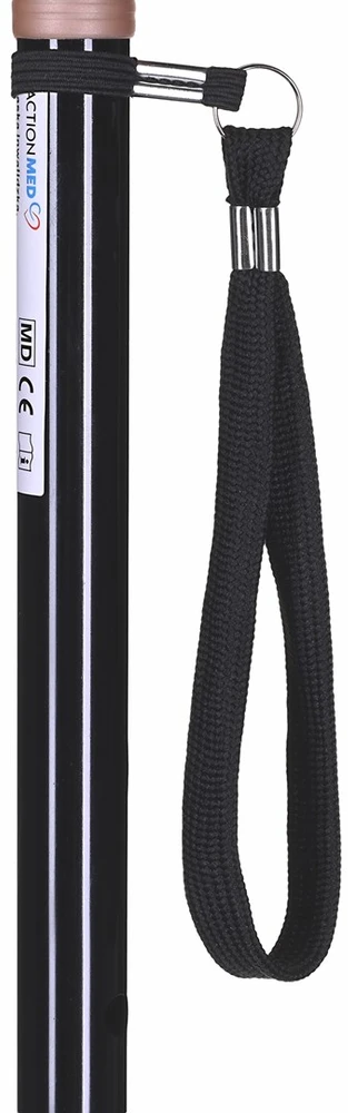 Adjustable walking stick ACTIONMED juodas