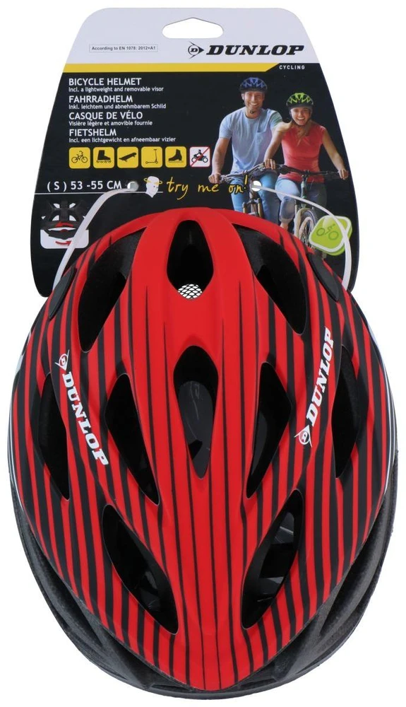 Reguliuojamas dviračio šalmas Dunlop raudonas