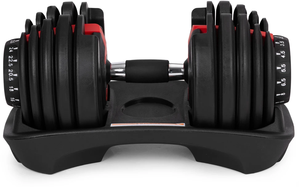 Reguliuojamas ketaus hantelis su stovu 2.5-24 kg, MOVEPRO