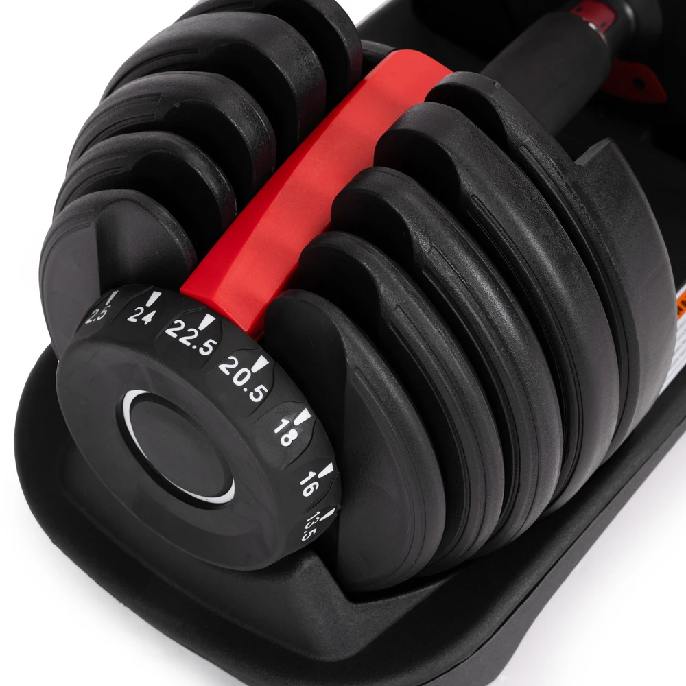 Reguliuojamas ketaus hantelis su stovu 2.5-24 kg, MOVEPRO