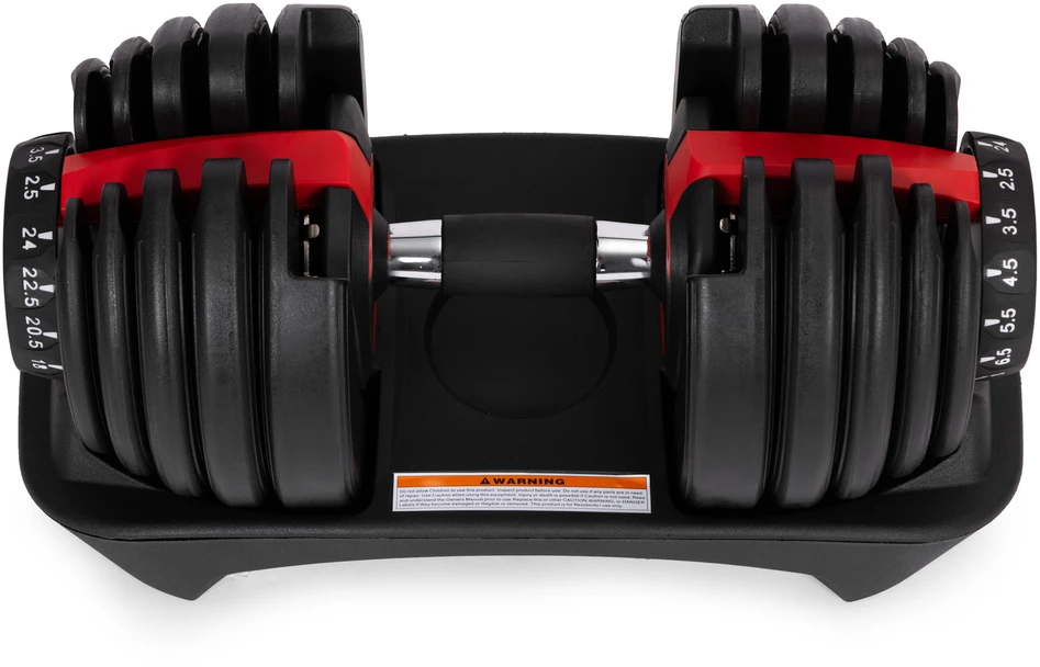 Reguliuojamas ketaus hantelis su stovu 2.5-24 kg, MOVEPRO