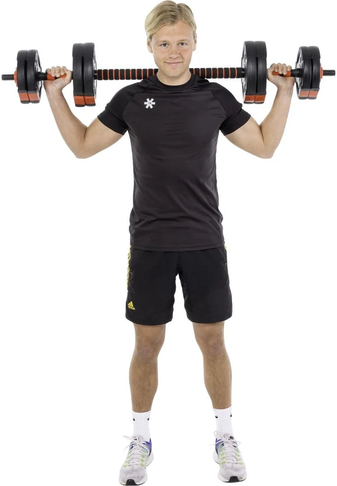 Sulankiojamas kompozitinis štangos ir hantelių rinkinys 20 kg Pure 2 Improve