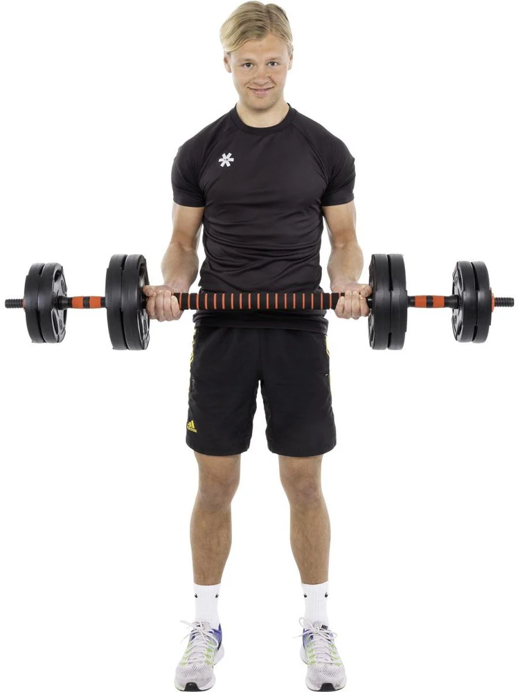 Sulankiojamas kompozitinis štangos ir hantelių rinkinys 20 kg Pure 2 Improve
