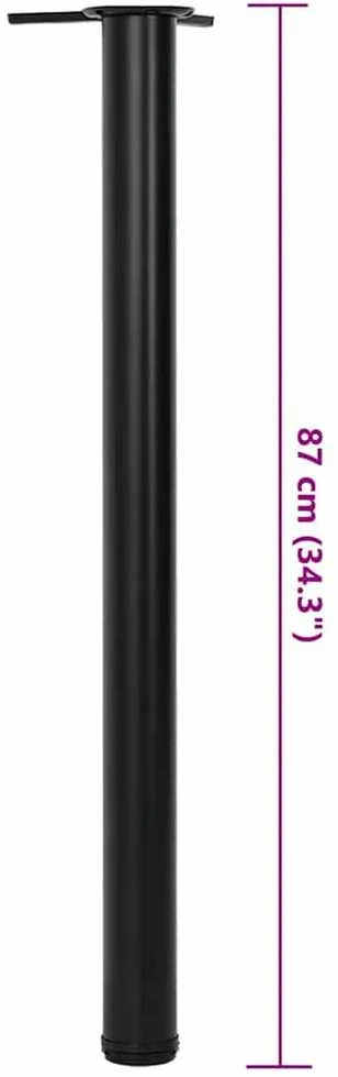 Reguliuojamo aukščio stalo kojos, 4vnt., juodos spalvos, 870mm