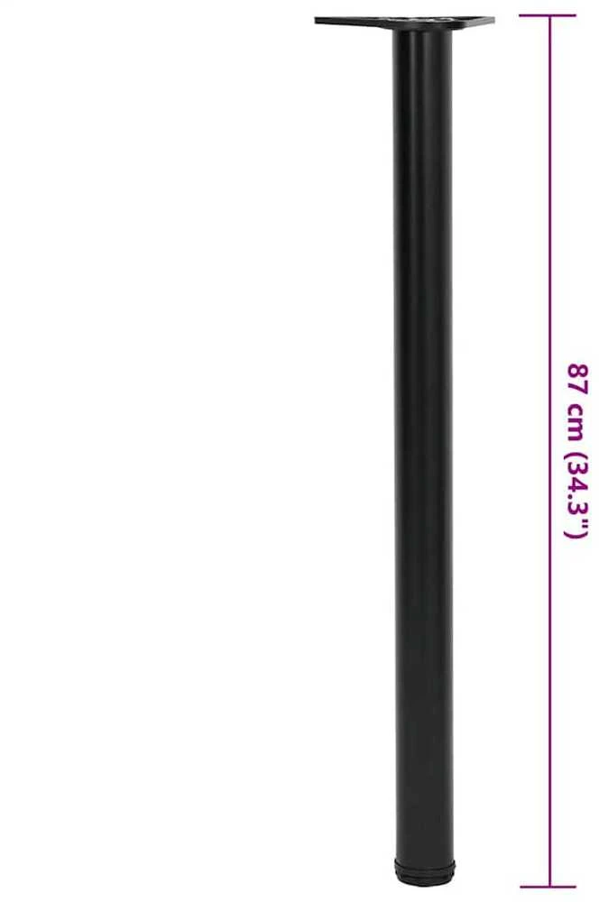 Reguliuojamo aukščio stalo kojos, 4vnt., juodos spalvos, 870mm