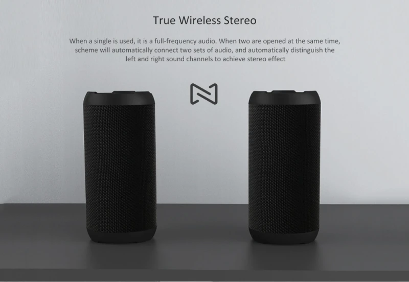 REMAX Portable Atsparus vandeniui Wireless Speaker RB-M28 juodos spalvos