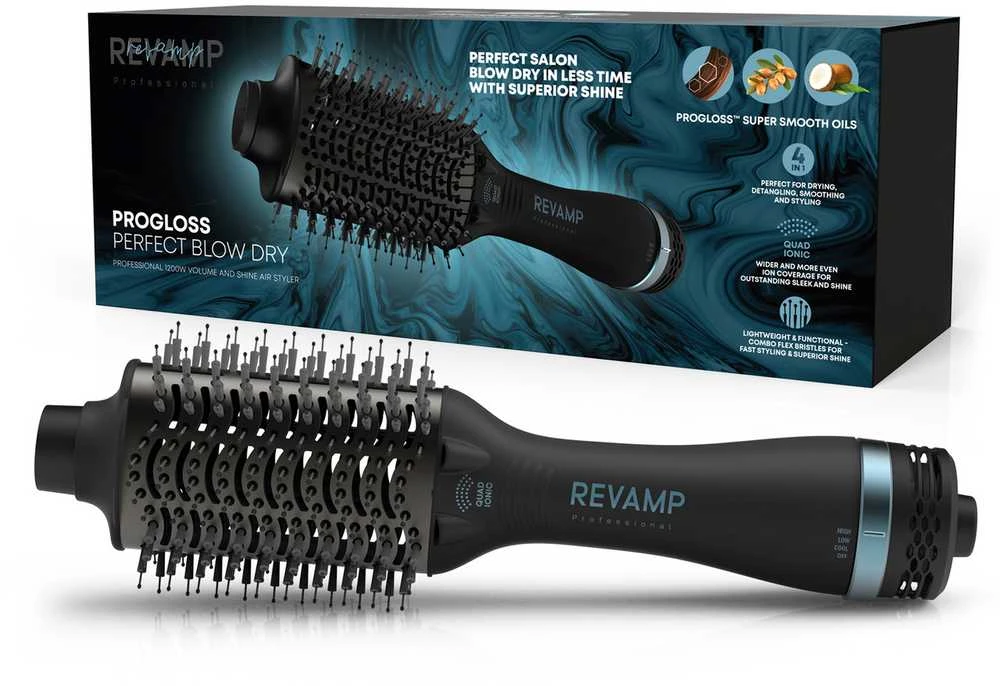 Revamp DR-2000A-EU Progloss Volume Blow Dry karšto oro formavimo priemonė Juodas