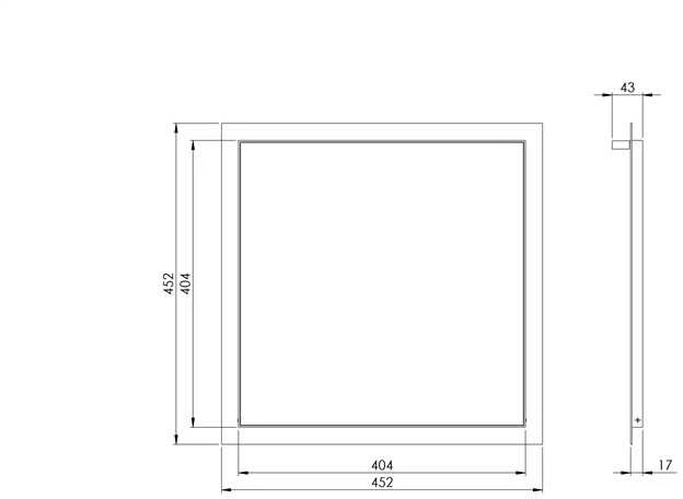Revizinės durelės EUROPLAST RLR4040, 40 x 40 cm