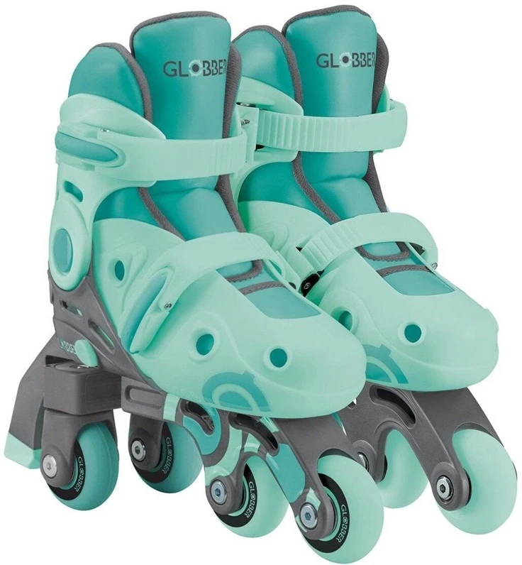 Mokomieji riedučiai Globber Learning Skates 2in1, S/M 30-33, 5+ m., mėtiniai