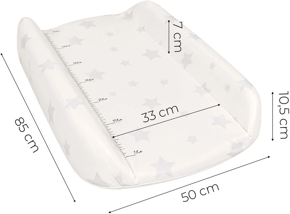 Rigid contoured changing mat topper 85×50 cm for crib and dresser stars ECOTOYS