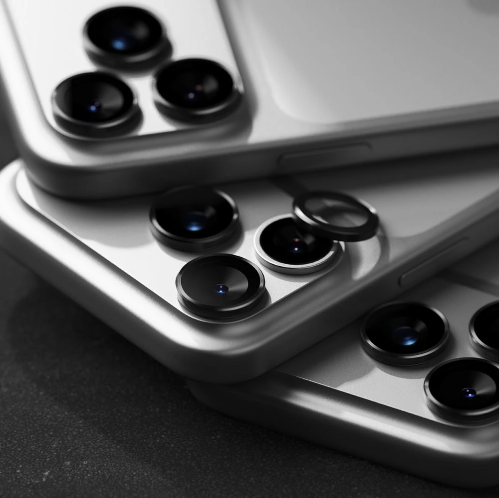 FOTOAPARATO APSAUGA RINGKE CAMERA FRAME PROTECTOR 2-PACK iPhone 17 PRO / 17 PRO MAX JUODA