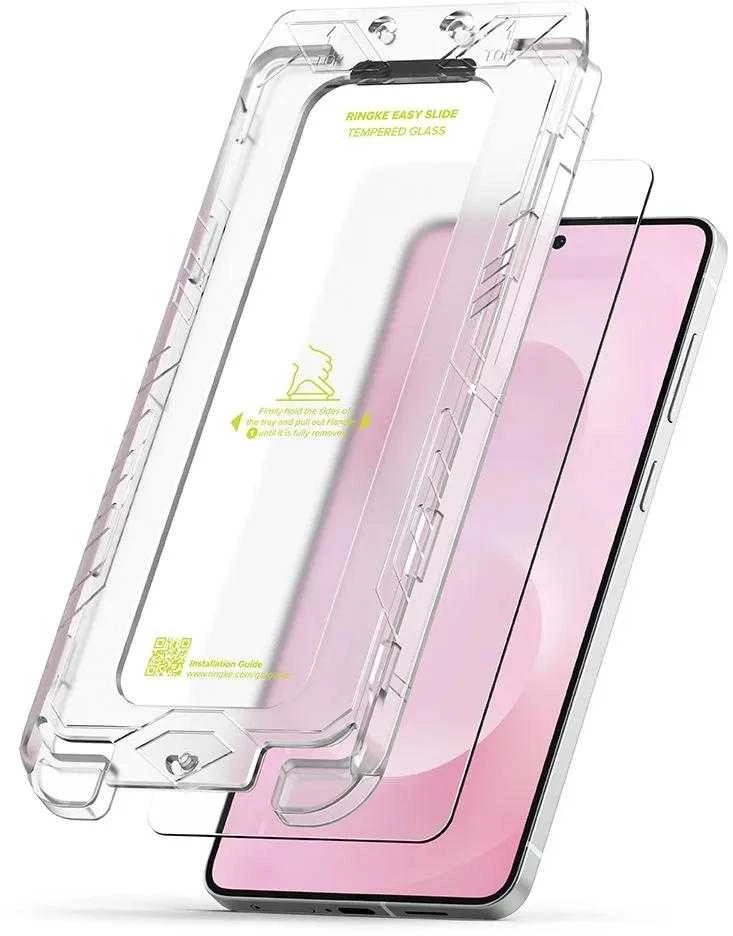 Ringke Easy Slide 2-pack apsauginis stiklas skirta Samsung Galaxy S25 Edge – skaidrus