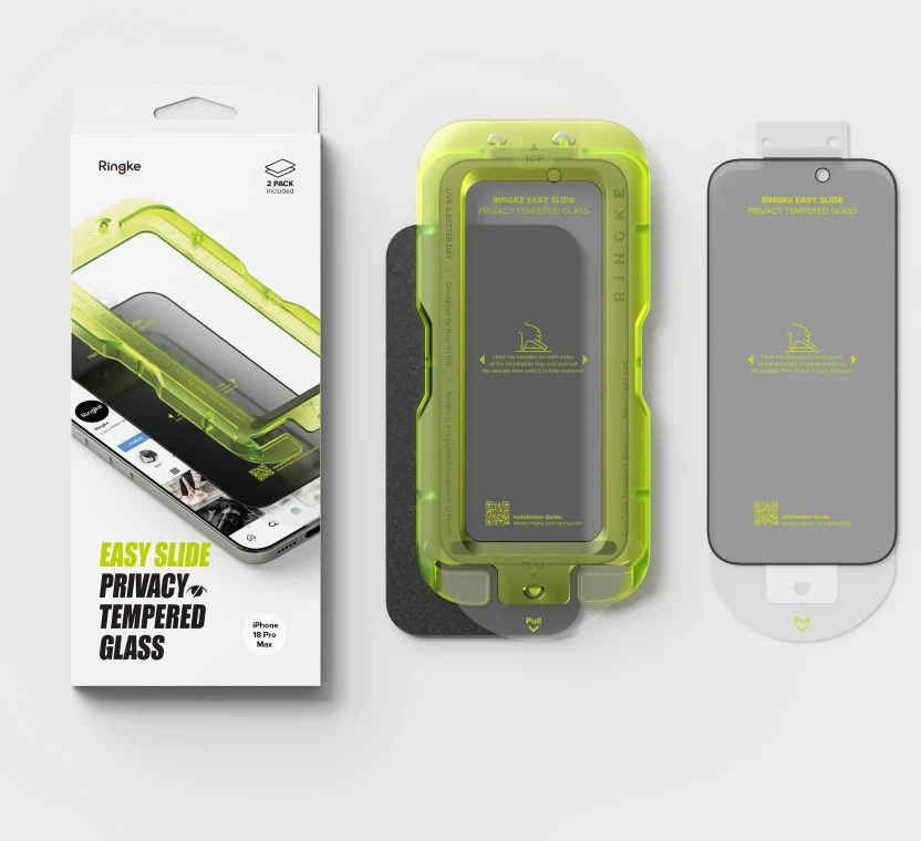 Ringke Easy Slide Privacy 2 vnt. Tempered Glass for iPhone 18 Pro Max