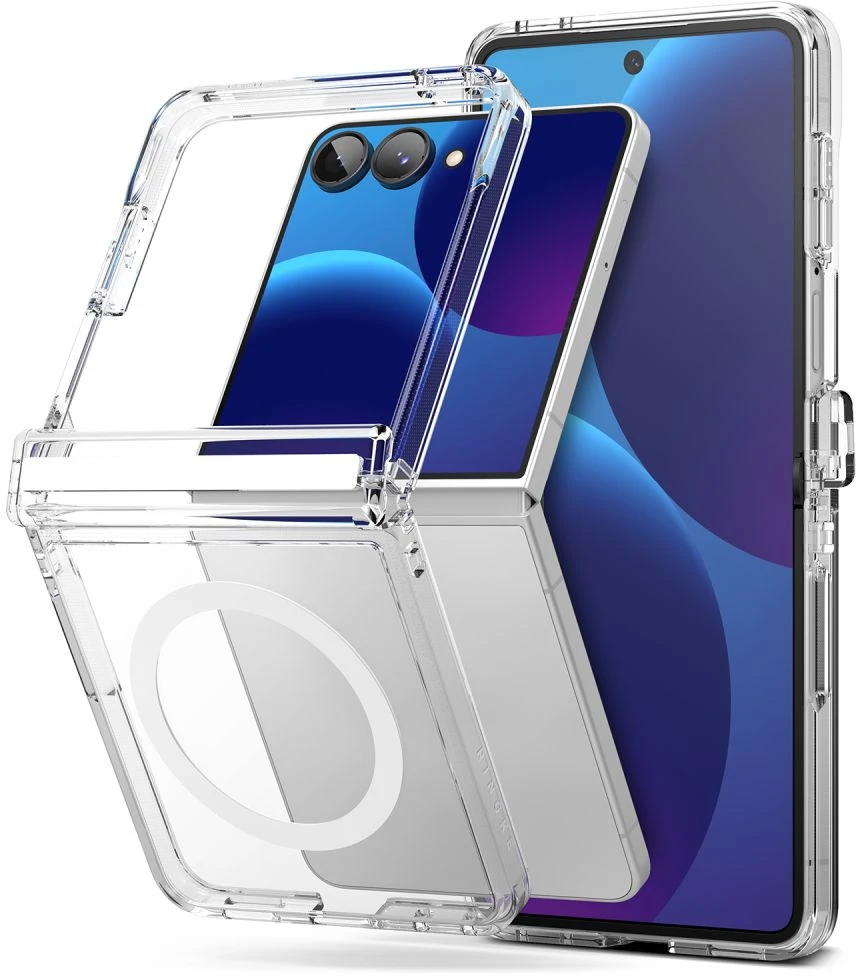 RINGKE FUSION FLAP MAGNETINIS MagSafe DĖKLAS Samsung Galaxy Z FLIP 8 SKAIDRUS