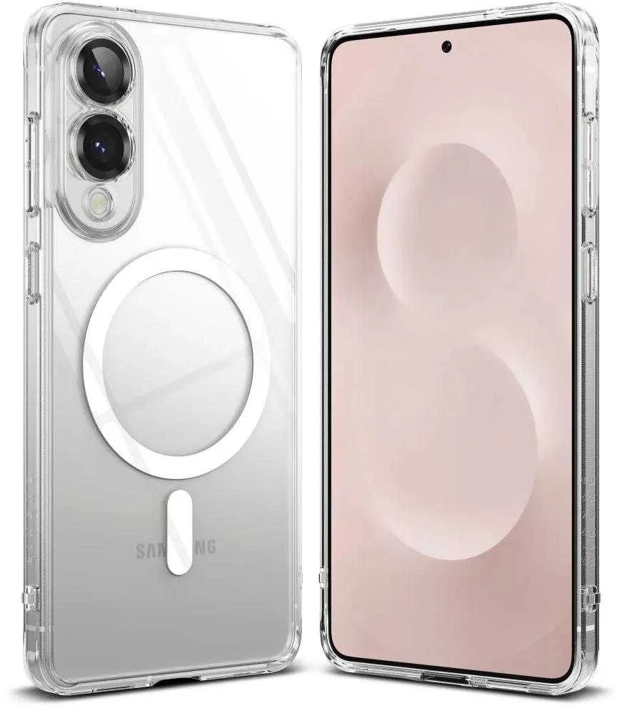 Ringke Fusion Magnetic MagSafe dėklas skirtas Samsung Galaxy S25 Edge – skaidrus