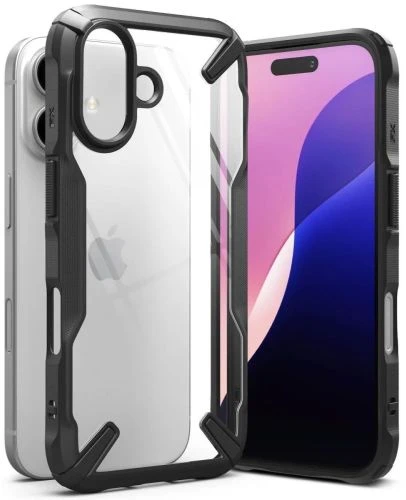 Ringke iPhone 16 Dėklas Fusion X Juodas
