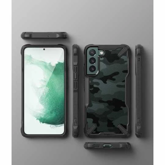 RINGKE Fusion X Samsung Galaxy S22 Plus – Camo dėklas telefonui juodos spalvos
