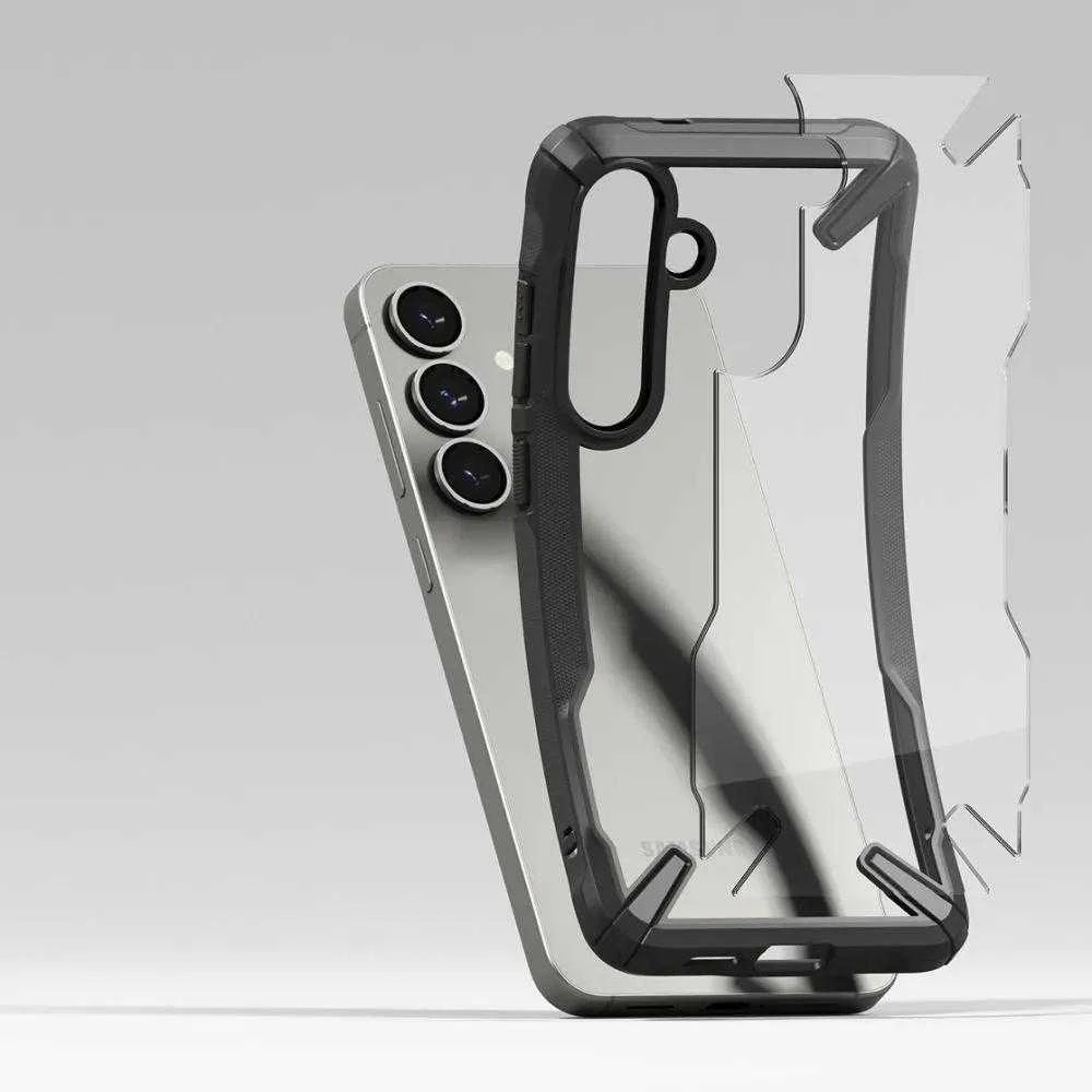 Ringke Fusion X Samsung Galaxy S25 Plus – dėklas telefonui juodos spalvos