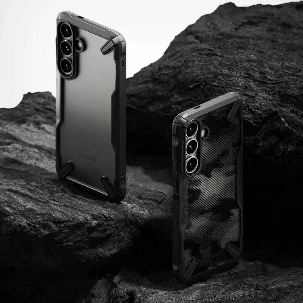 Ringke Fusion X Samsung Galaxy S25 Plus – dėklas telefonui juodos spalvos Camo