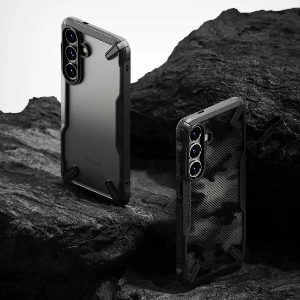Ringke Fusion X Samsung Galaxy S25 Plus – dėklas telefonui juodos spalvos