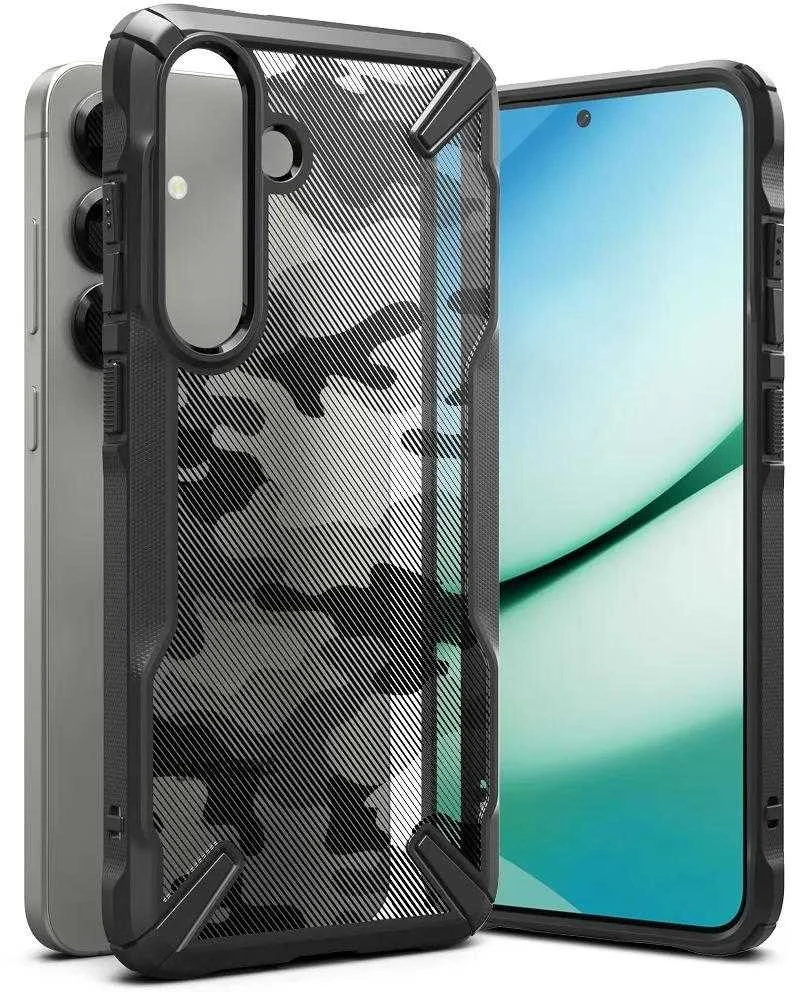 Ringke Fusion X Samsung Galaxy S25 Plus – dėklas telefonui juodos spalvos Camo