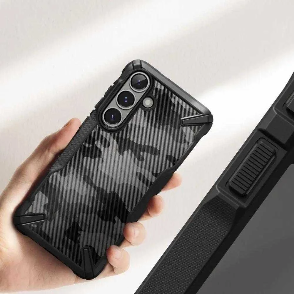 Ringke Fusion X Samsung Galaxy S25 Plus – dėklas telefonui juodos spalvos Camo