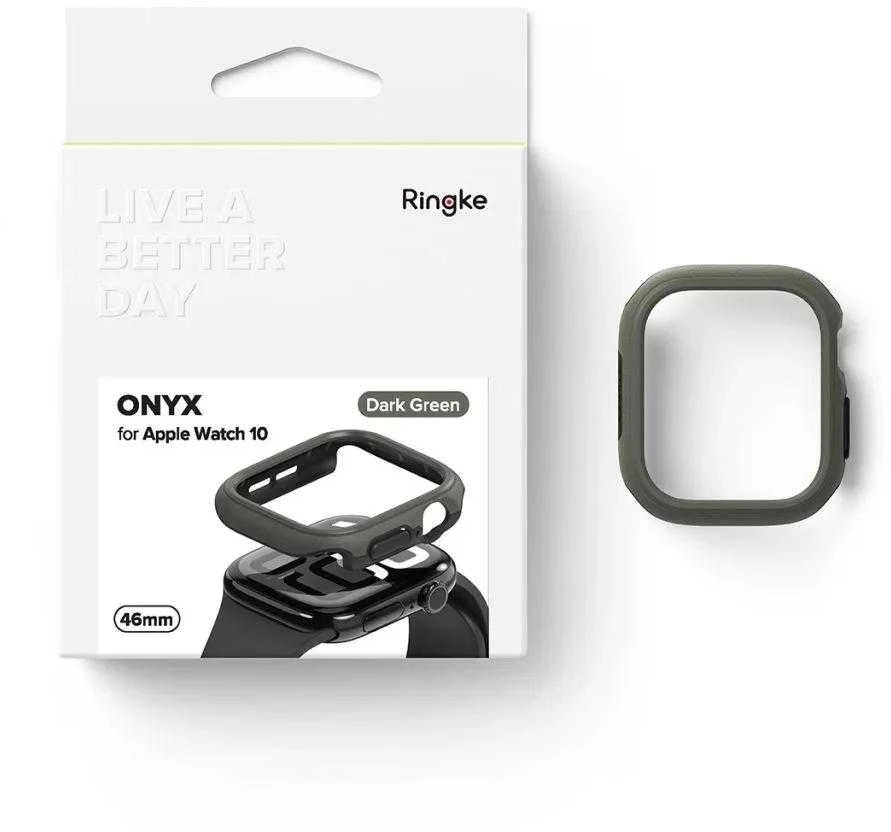 „Ringke Onyx“ dėklas, skirtas „Apple Watch 10“ (46 mm) – Žalias