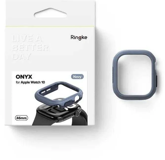 „Ringke Onyx“ dėklas, skirtas „Apple Watch 10“ 46 mm laikrodžiui – tamsiai mėlynas Mėlyna