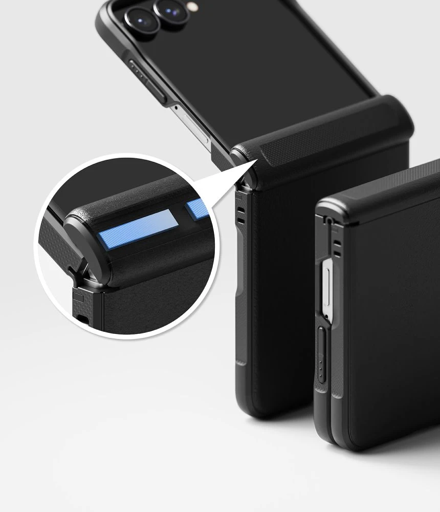 RINGKE ONYX FLAP MAGNETINIS MagSafe DĖKLAS Samsung Galaxy Z FLIP 8 Juodas