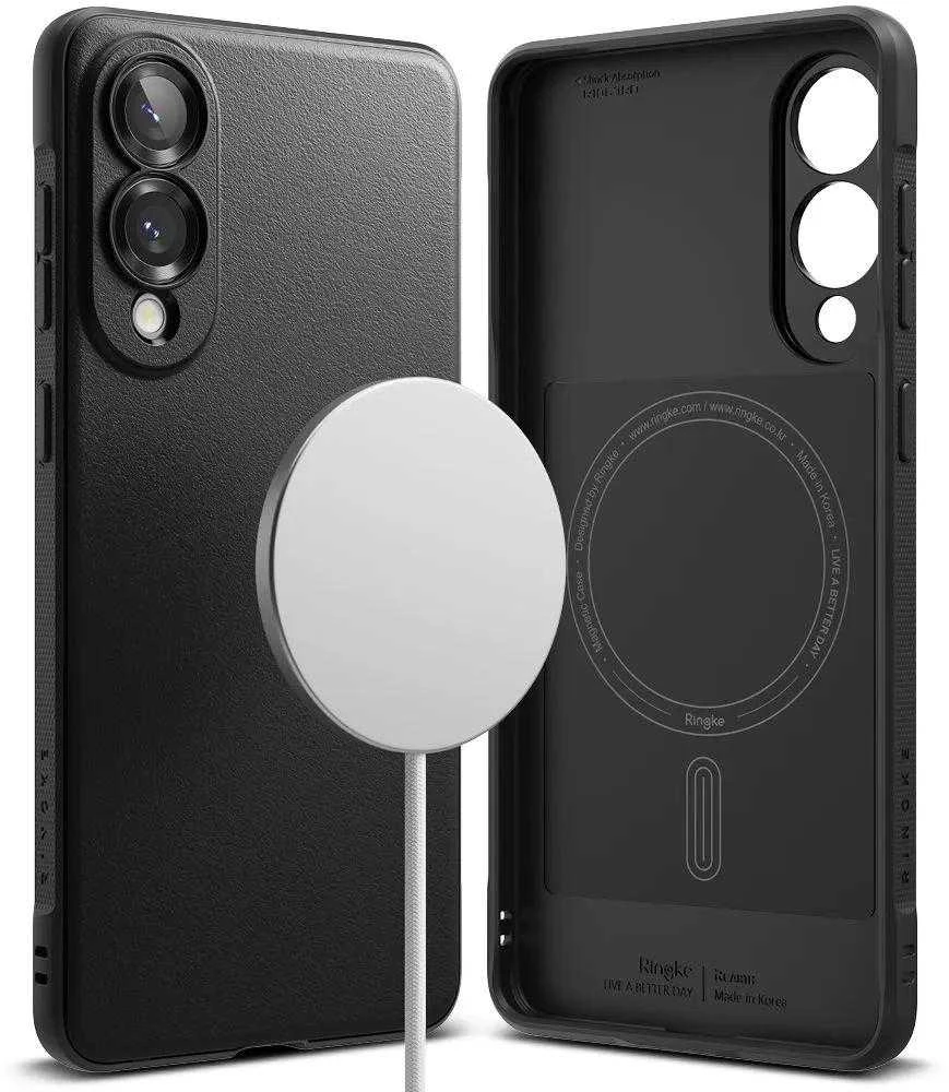 Ringke Onyx Magnetic Magsafe dėklas skirtas Samsung Galaxy S25 Edge – juodos spalvos