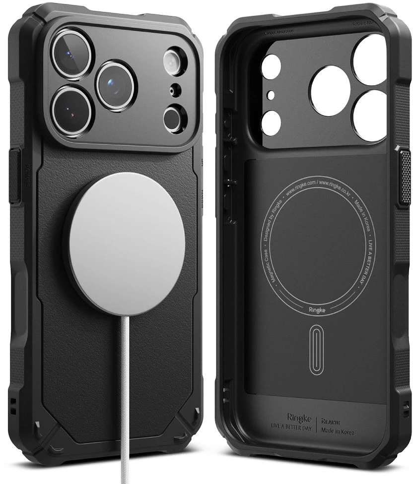 Dėklas Ringke Rugged Gear Magnetic MagSafe Case for iPhone 18 Pro / 17 Pro - Juodas