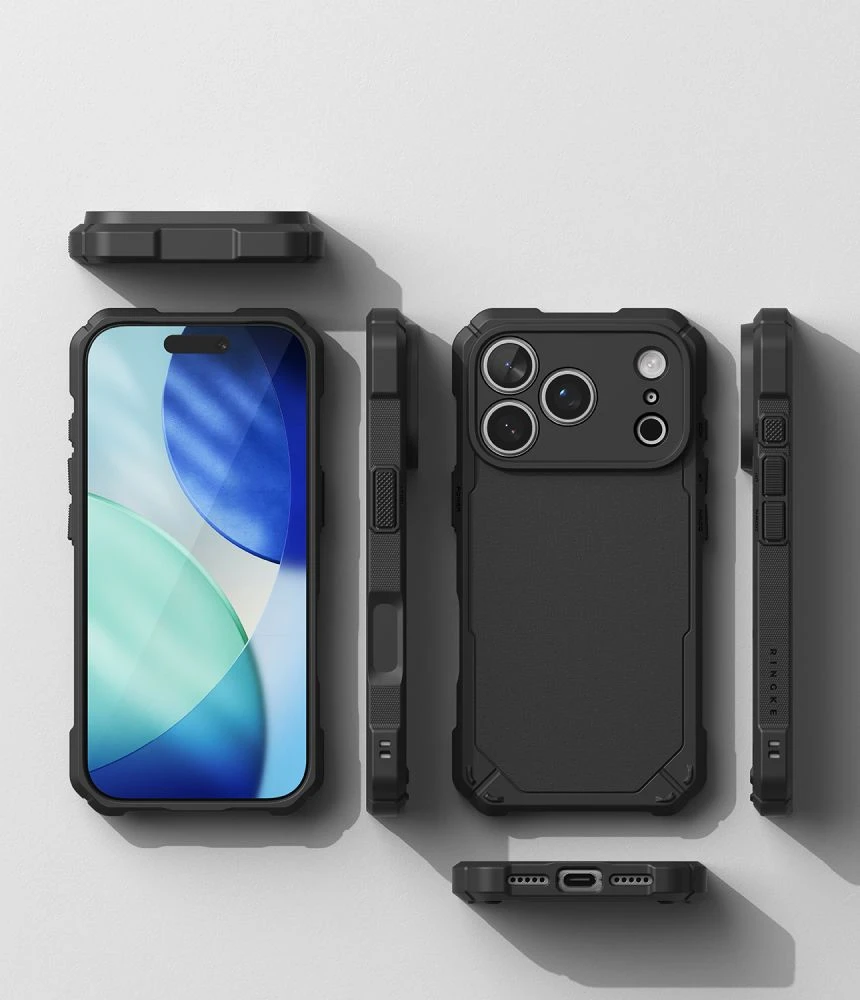 RINGKE RUGGED GEAR MAGNETINIS MagSafe DĖKLAS iPhone 17 Pro Max / 18 Pro Max Juodas