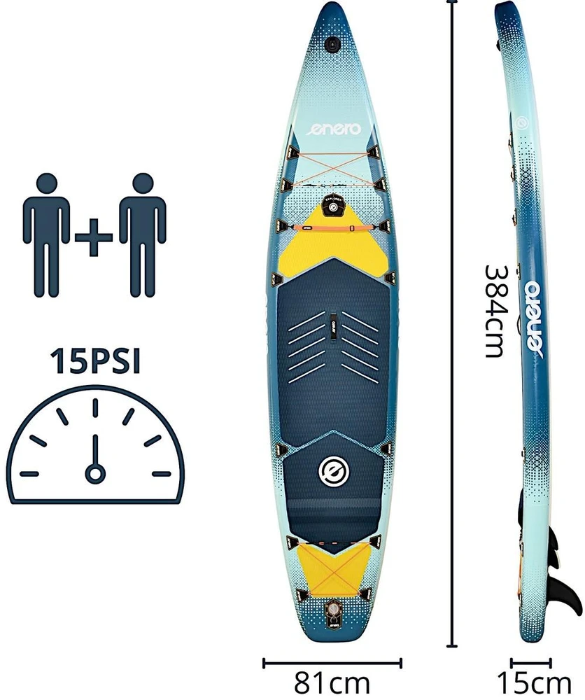 Pripučiamas SUP lenta Enero 384x81x15 cm rinkinys