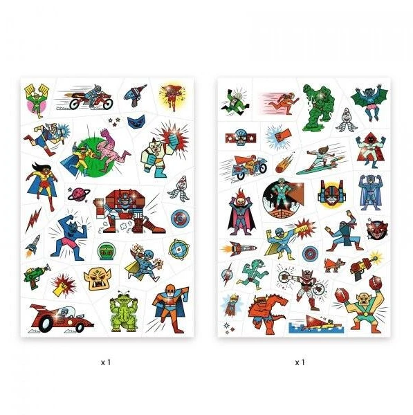 KNYGA Djeco Tatuiruotės - Superherojai (50+ tatuiruočių) ( DJ09614 )