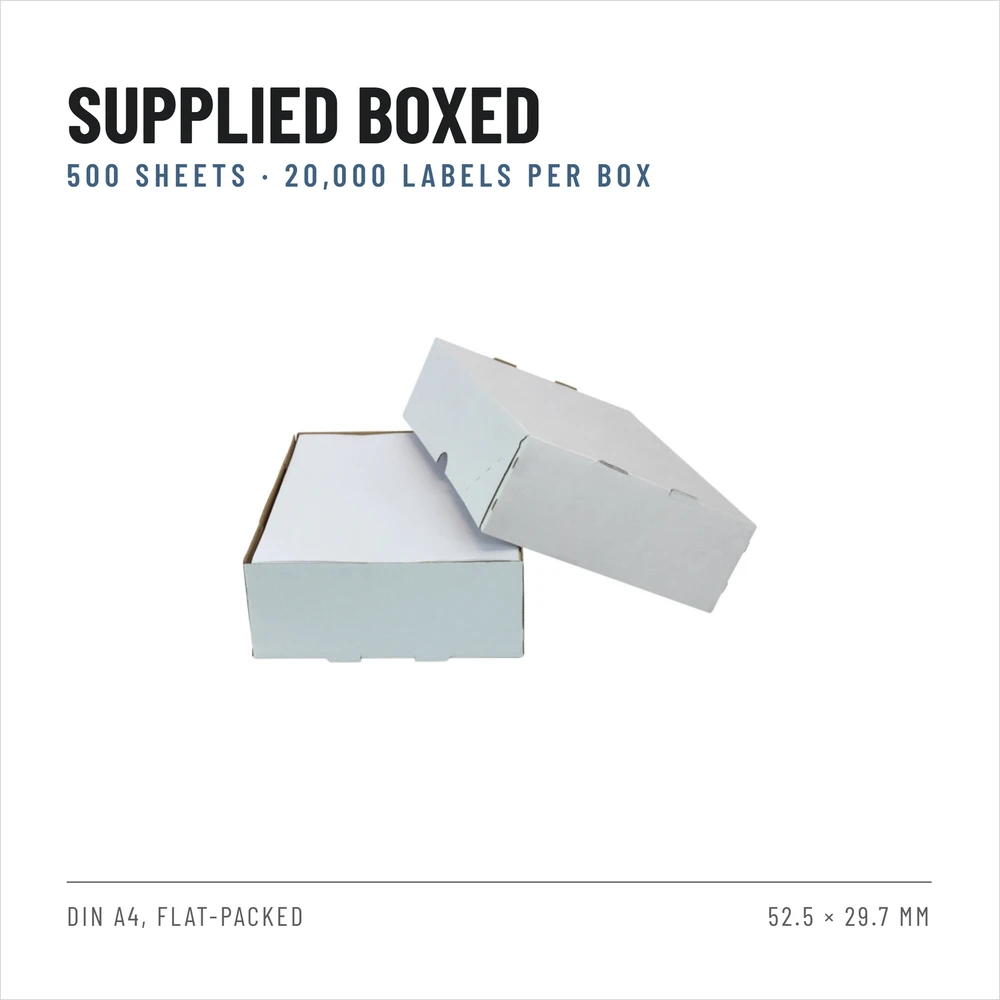 Riven Supply A4 lipdukai, 52,5×29,7 mm, 40 vnt./lape, 500 lapų