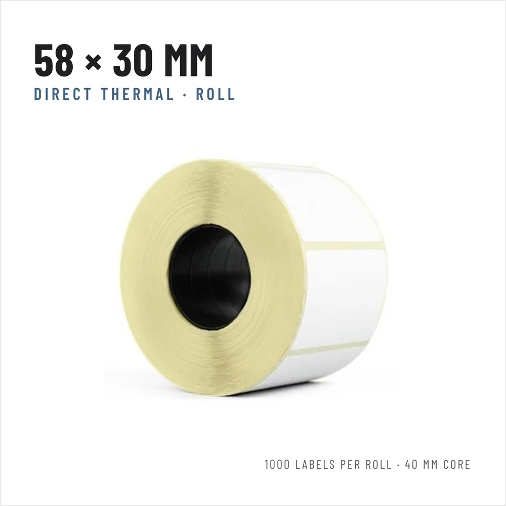 Riven Supply Terminės etiketės 58×30 mm, 10 rul. po 1000 vnt.