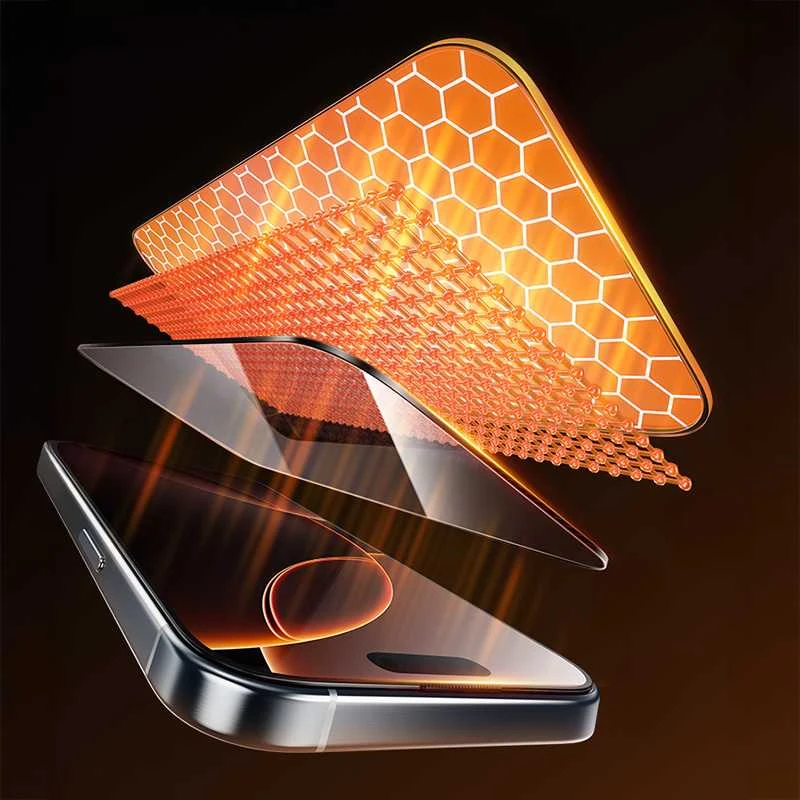 Rock Apsauginis stiklas HD Full-coverage Anti-static skirtas Apple iPhone 17 Pro Max