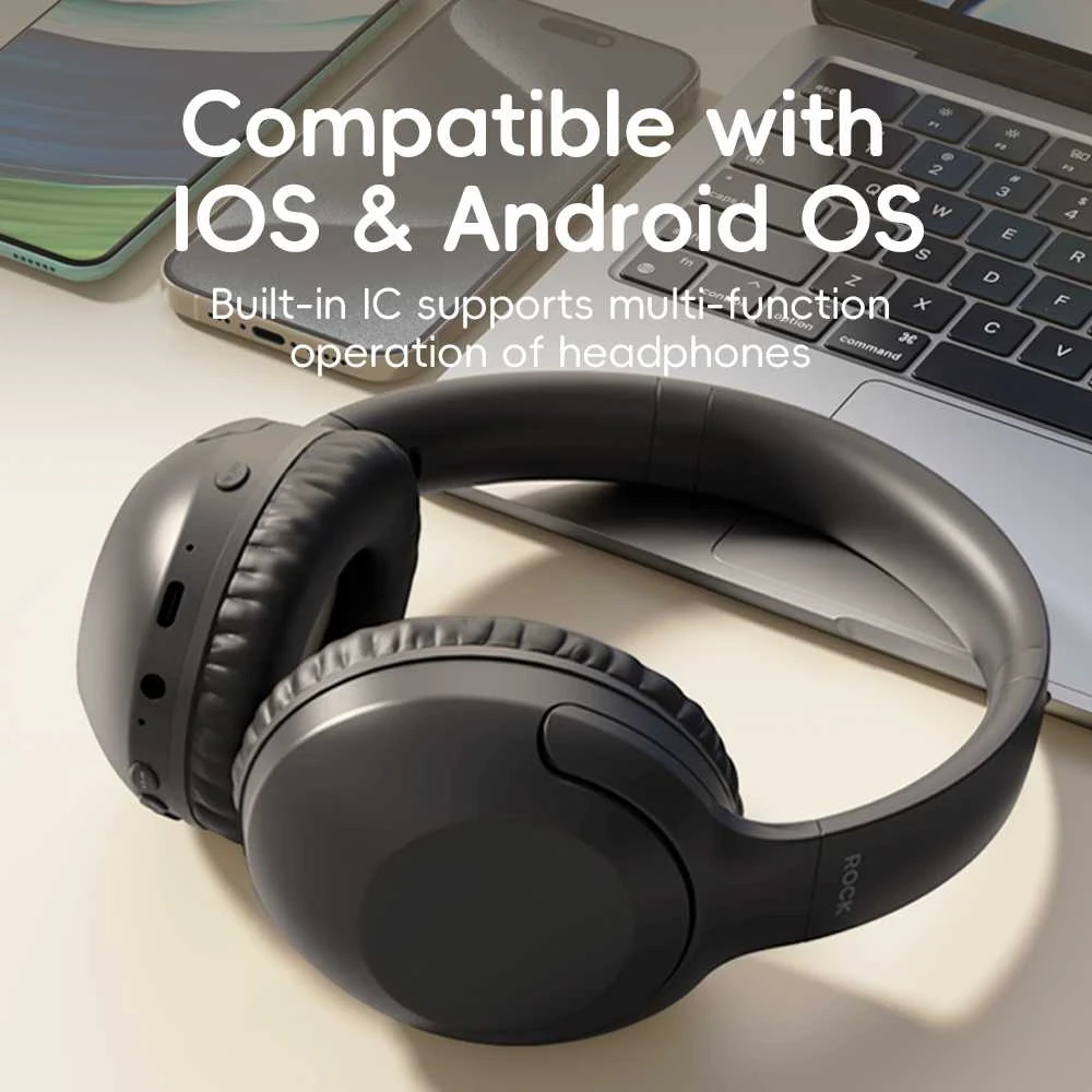 Oem Rock Ausinės O3 ANC bluetooth juodos spalvos