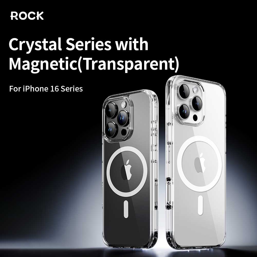 Rock Crystal Series Magnetic dėklas skirtas Apple iPhone 16 Plus skaidrus