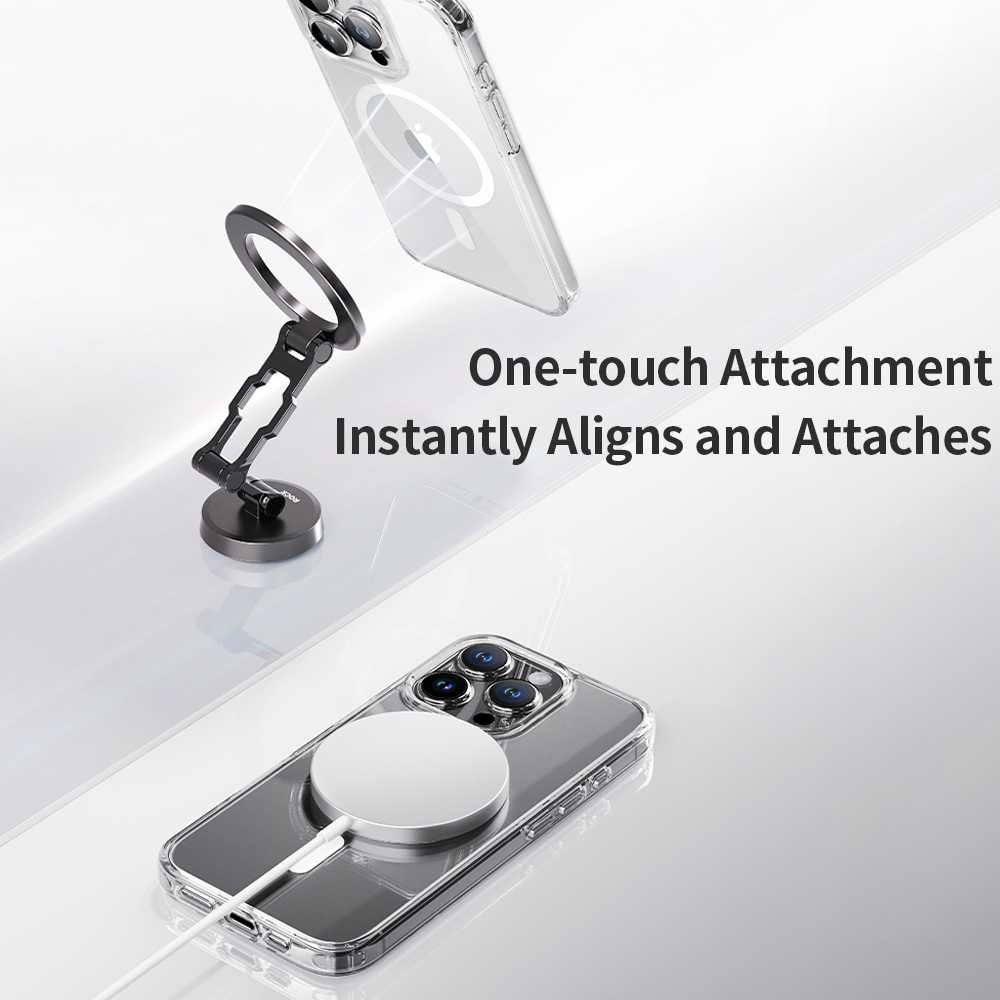 Rock Crystal Series Magnetic dėklas skirtas Apple iPhone 16 Plus skaidrus