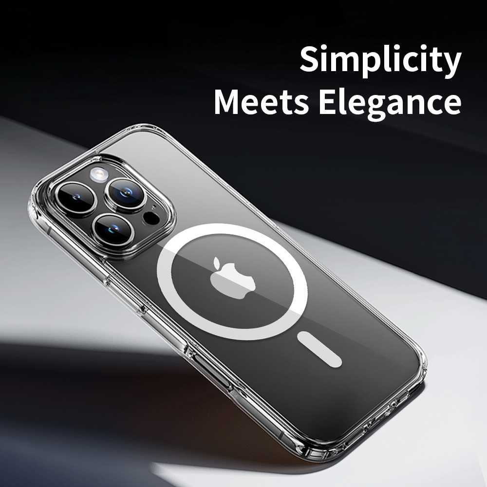 Rock Crystal Series Magnetic dėklas skirtas Apple iPhone 16 Plus skaidrus